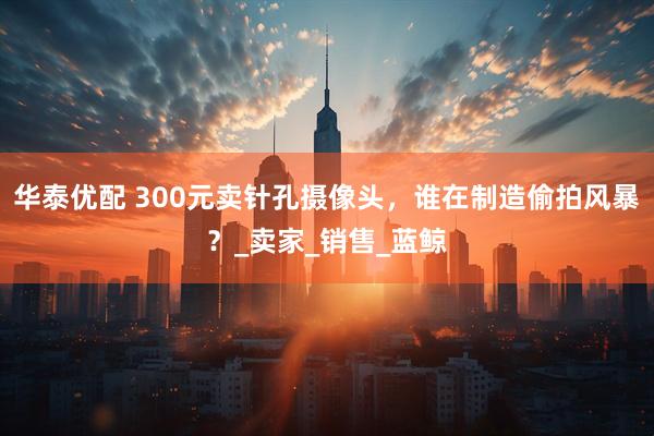 华泰优配 300元卖针孔摄像头，谁在制造偷拍风暴？_卖家_销售_蓝鲸