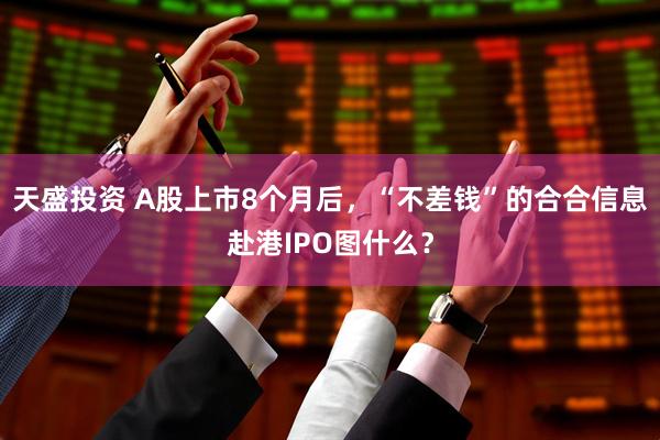 天盛投资 A股上市8个月后，“不差钱”的合合信息赴港IPO图什么？