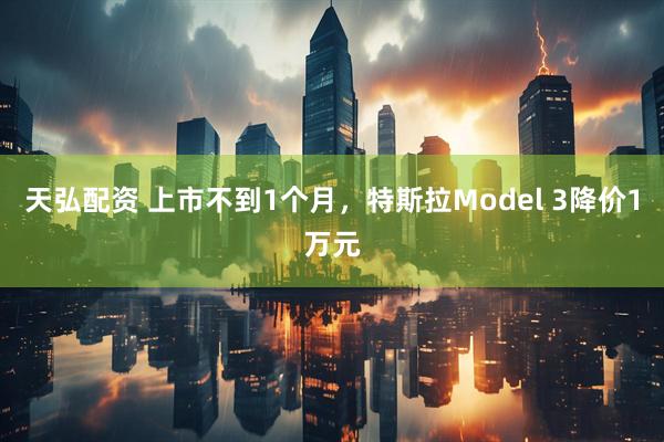 天弘配资 上市不到1个月，特斯拉Model 3降价1万元